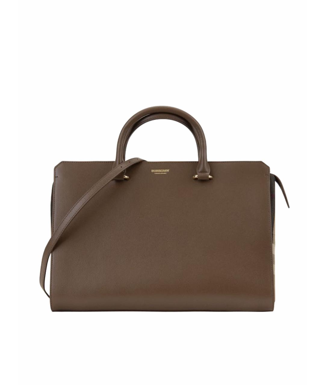 BURBERRY Коричневая кожаная сумка через плечо, фото 1