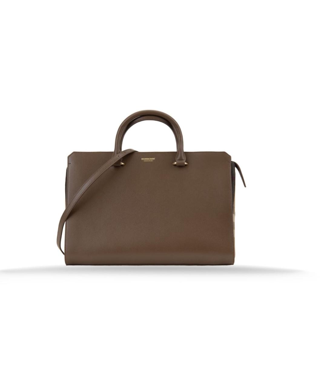 BURBERRY Коричневая кожаная сумка через плечо, фото 5