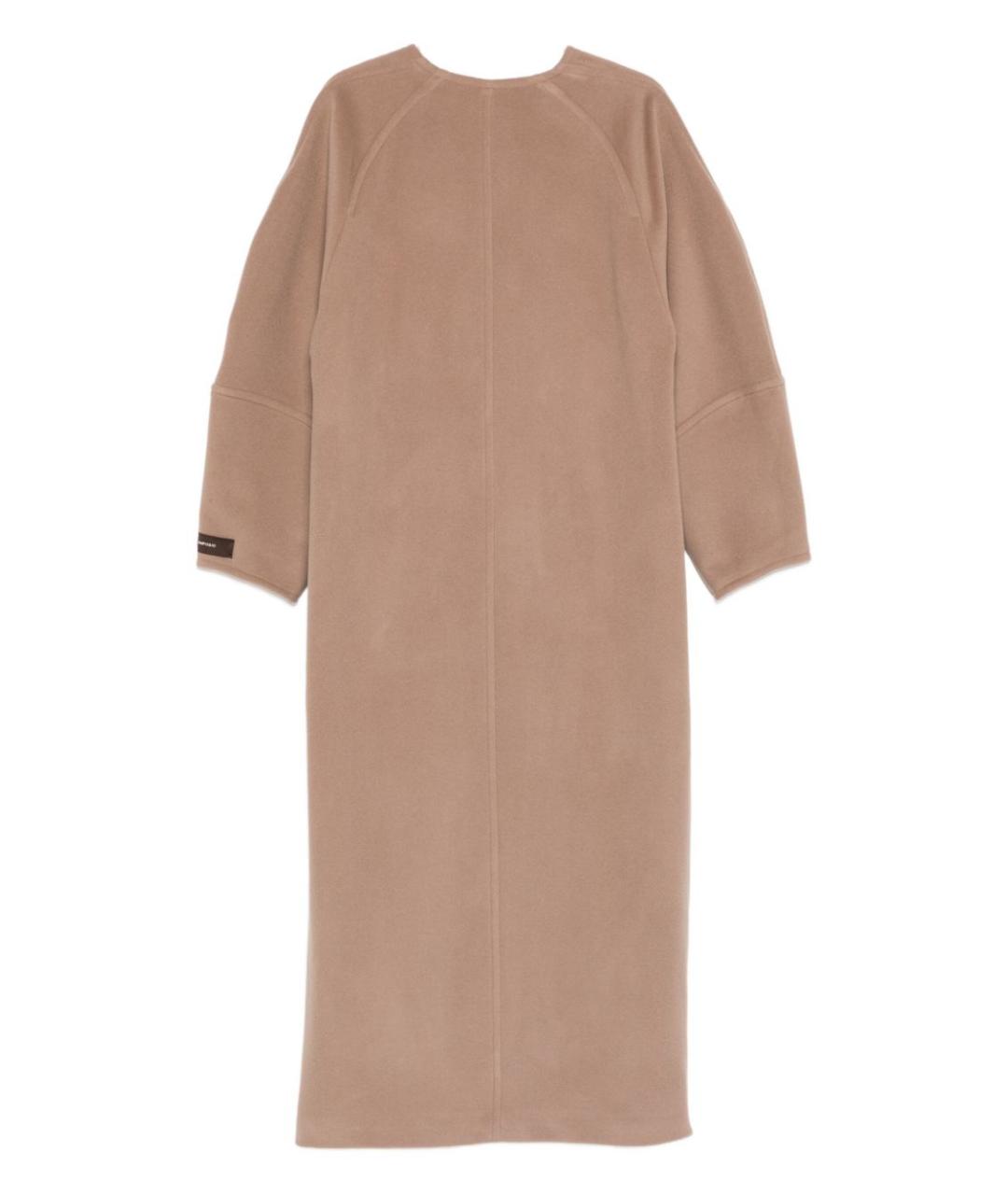 ALYSI Коричневое шерстяное пальто, фото 2