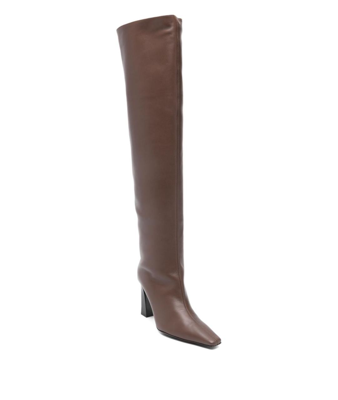 GIUSEPPE ZANOTTI DESIGN Коричневые кожаные сапоги, фото 3