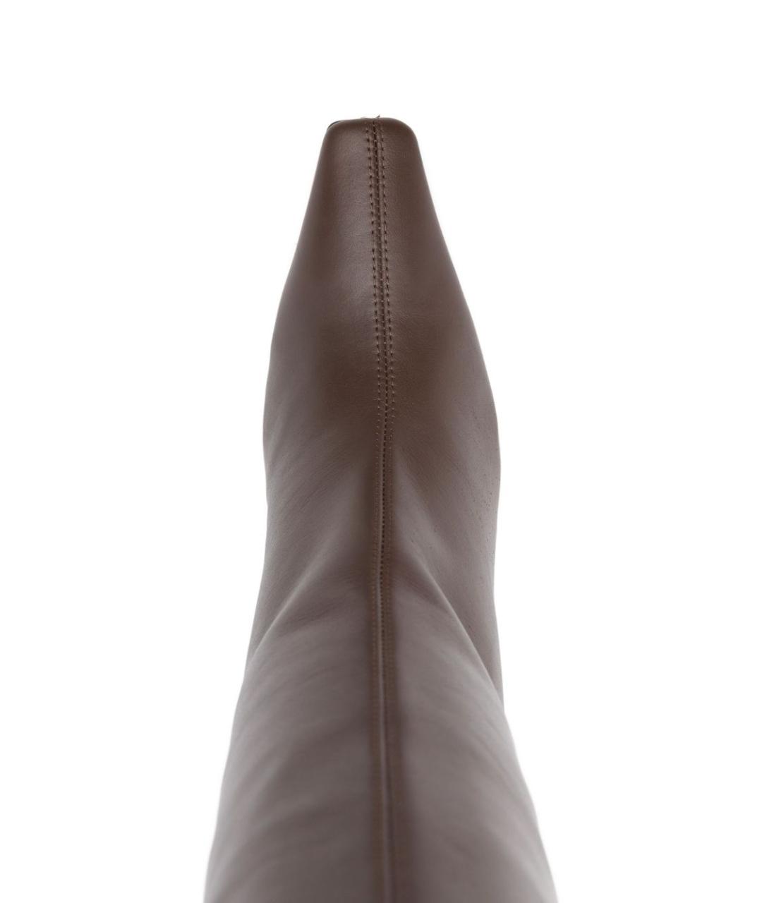 GIUSEPPE ZANOTTI DESIGN Коричневые кожаные сапоги, фото 2