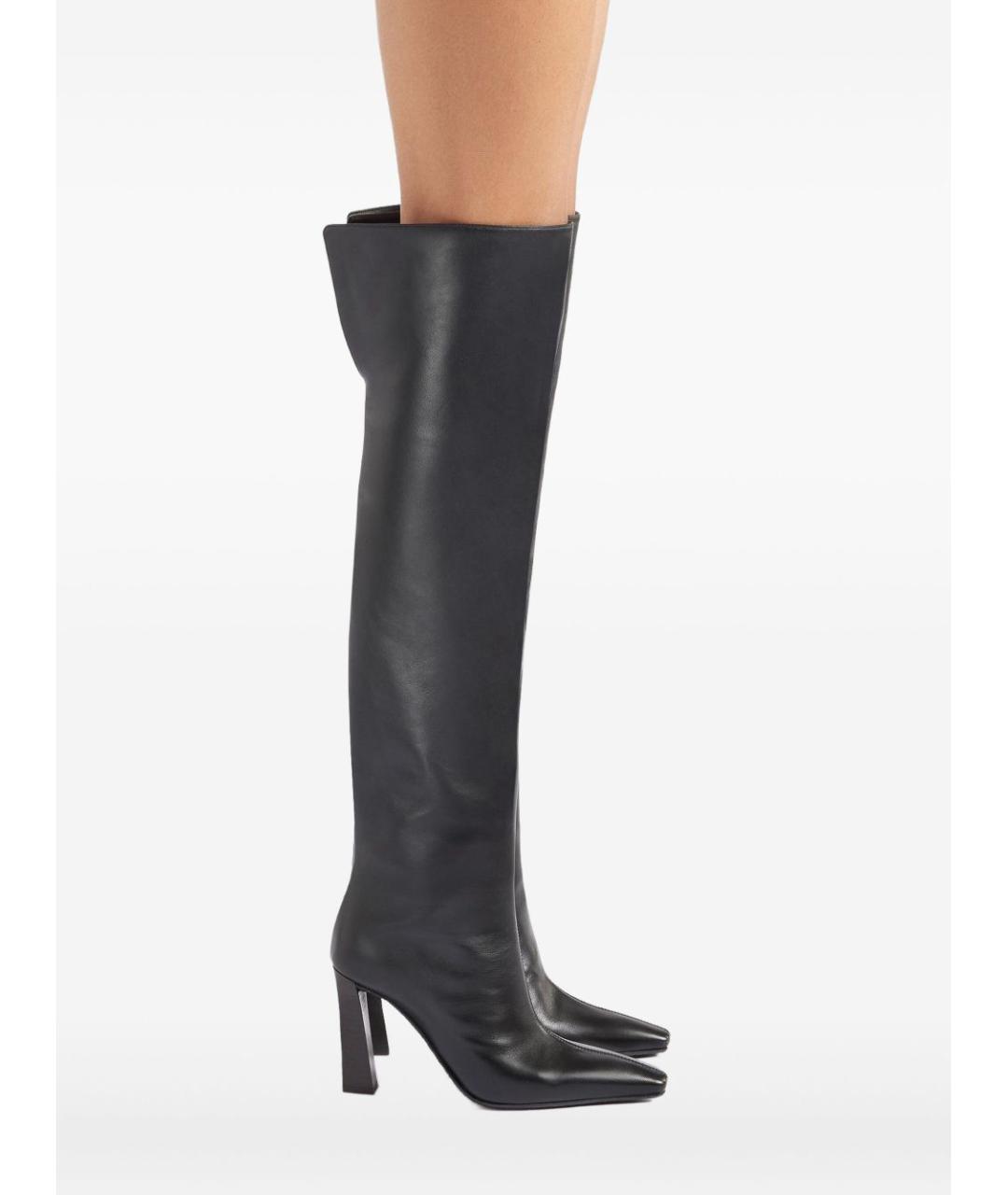 GIUSEPPE ZANOTTI DESIGN Черные кожаные сапоги, фото 3
