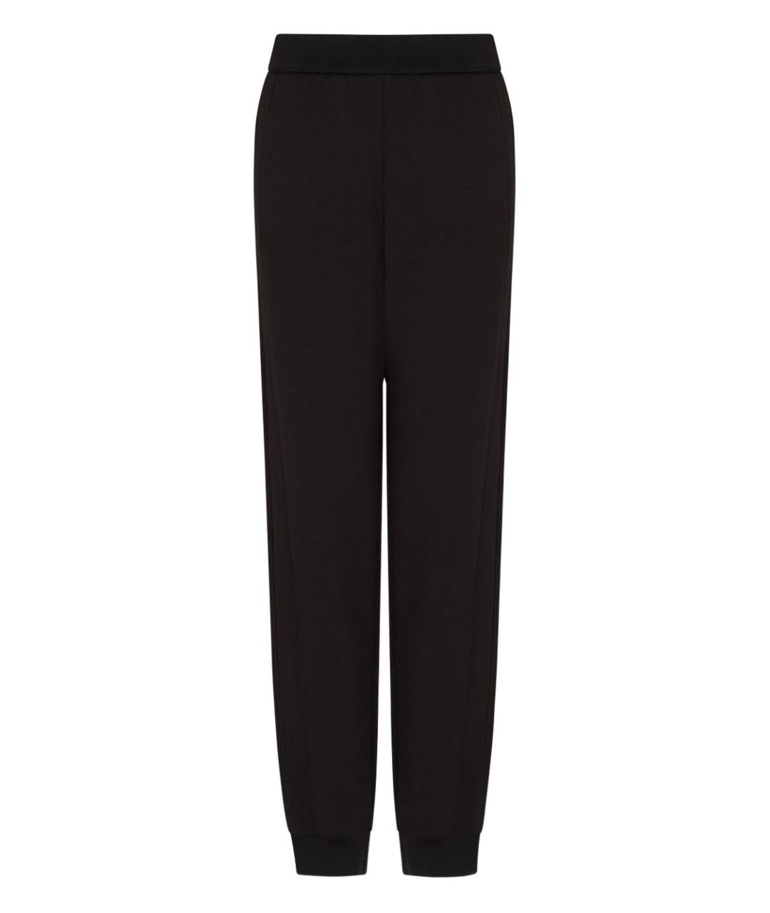 EMPORIO ARMANI Черные хлопковые прямые брюки, фото 1
