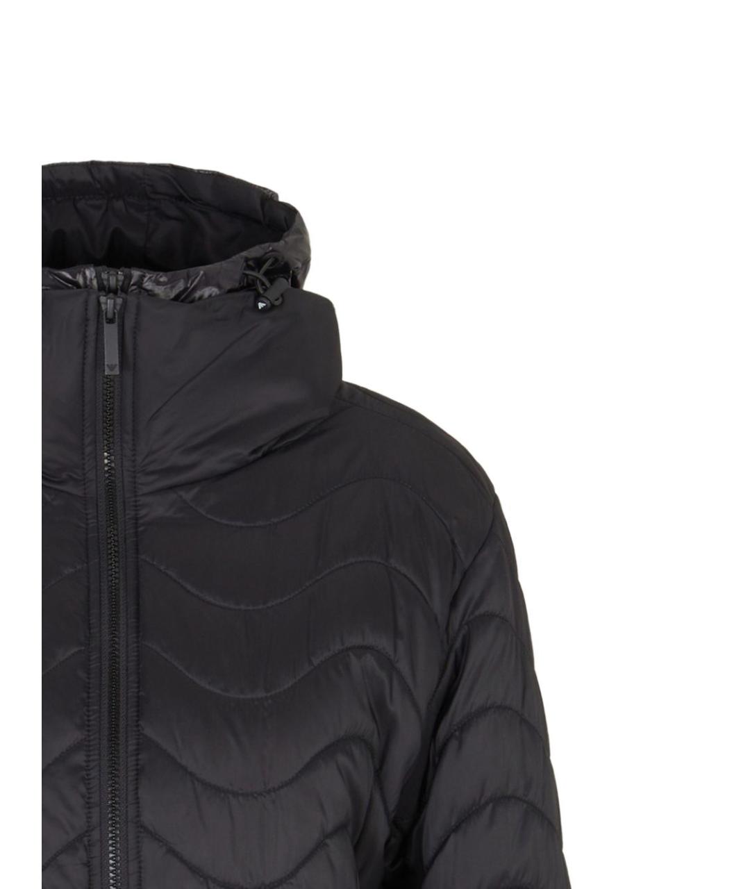 EMPORIO ARMANI Черное полиамидовое пальто, фото 2