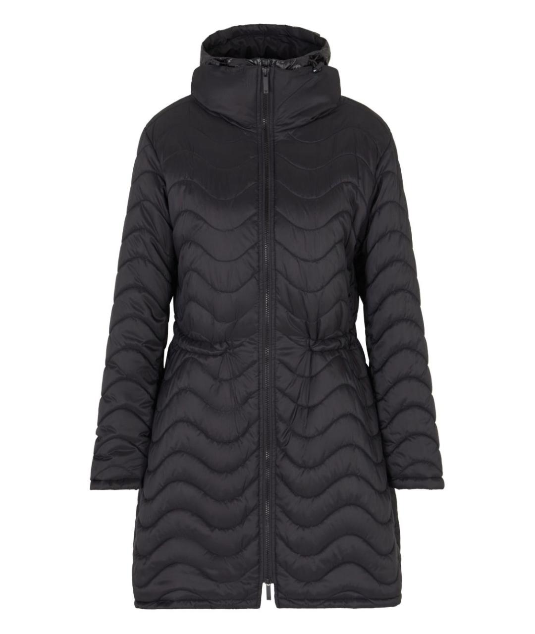 EMPORIO ARMANI Черное полиамидовое пальто, фото 1