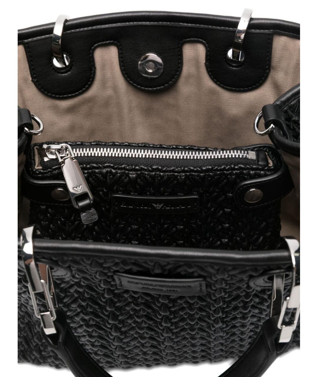 EMPORIO ARMANI Черная сумка тоут, фото 3