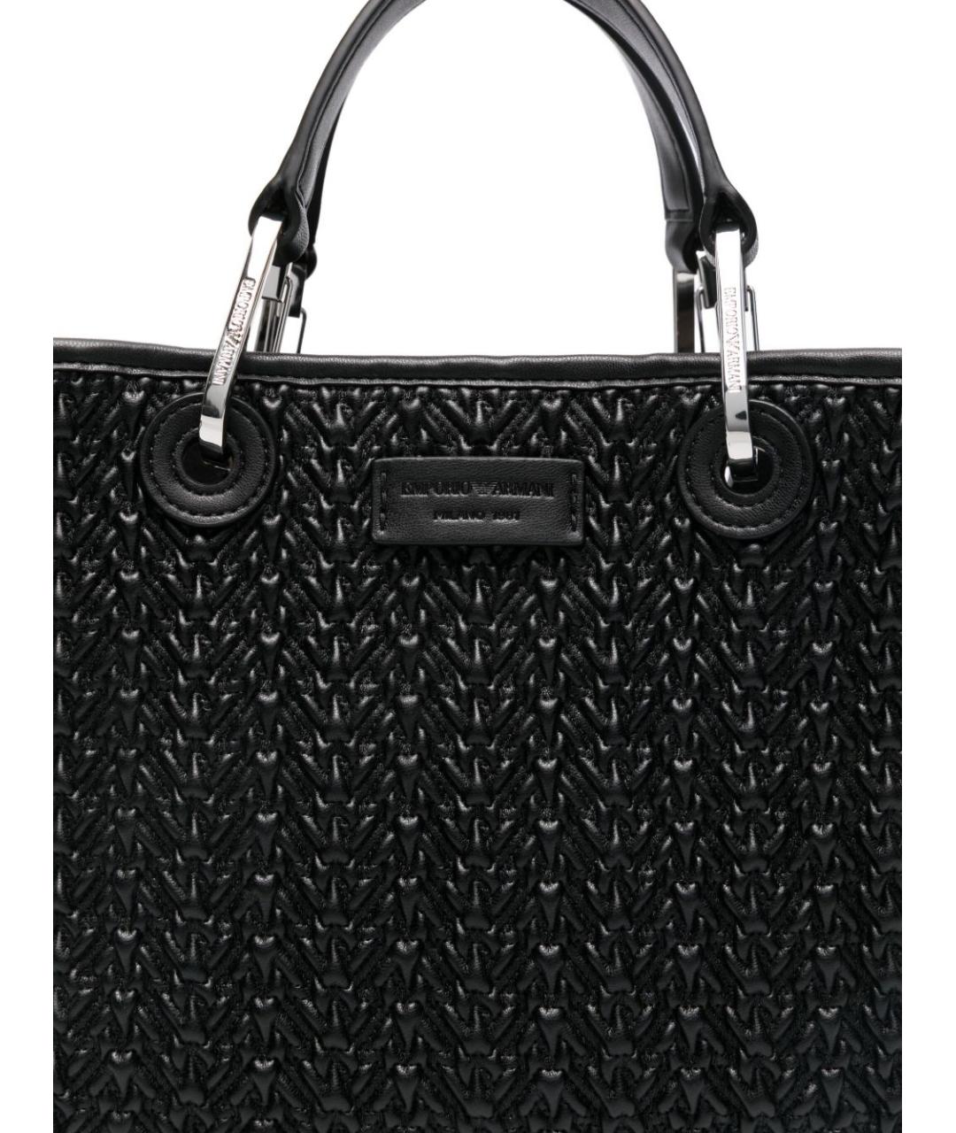 EMPORIO ARMANI Черная сумка тоут, фото 2