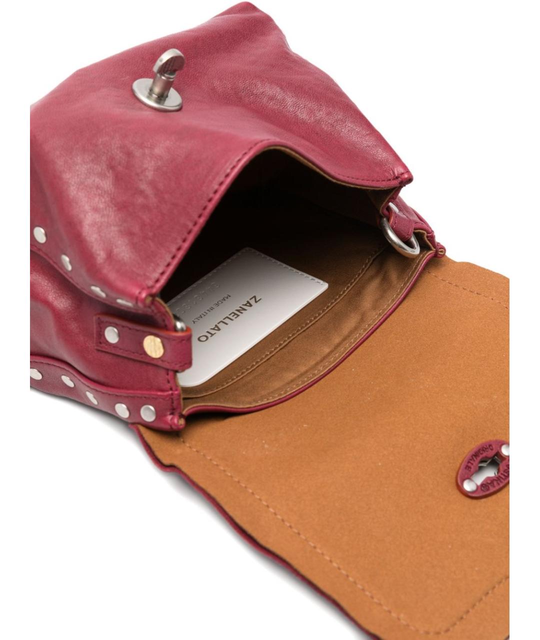 ZANELLATO Красная кожаная сумка тоут, фото 4