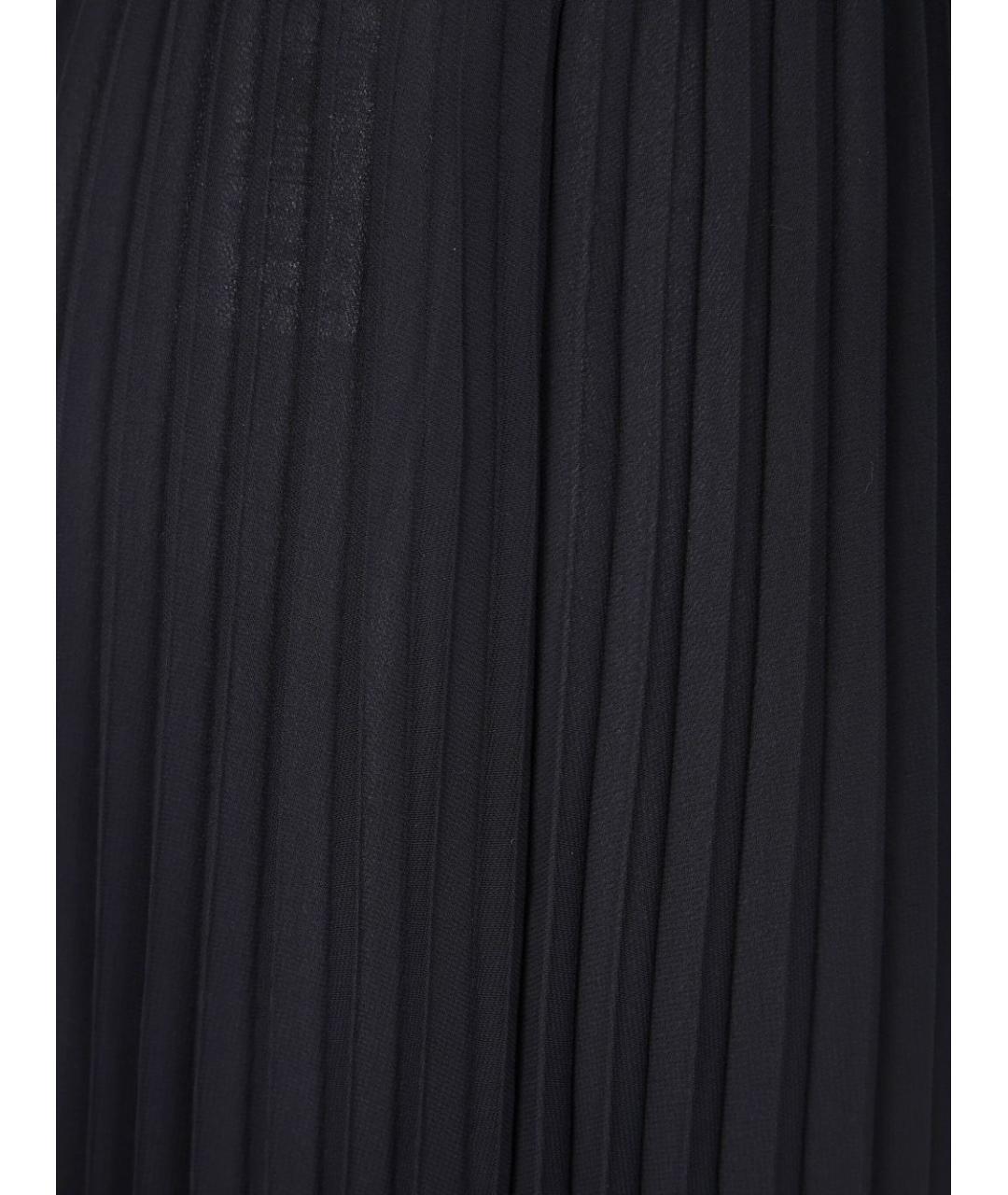 EMPORIO ARMANI Черная полиэстеровая юбка макси, фото 2