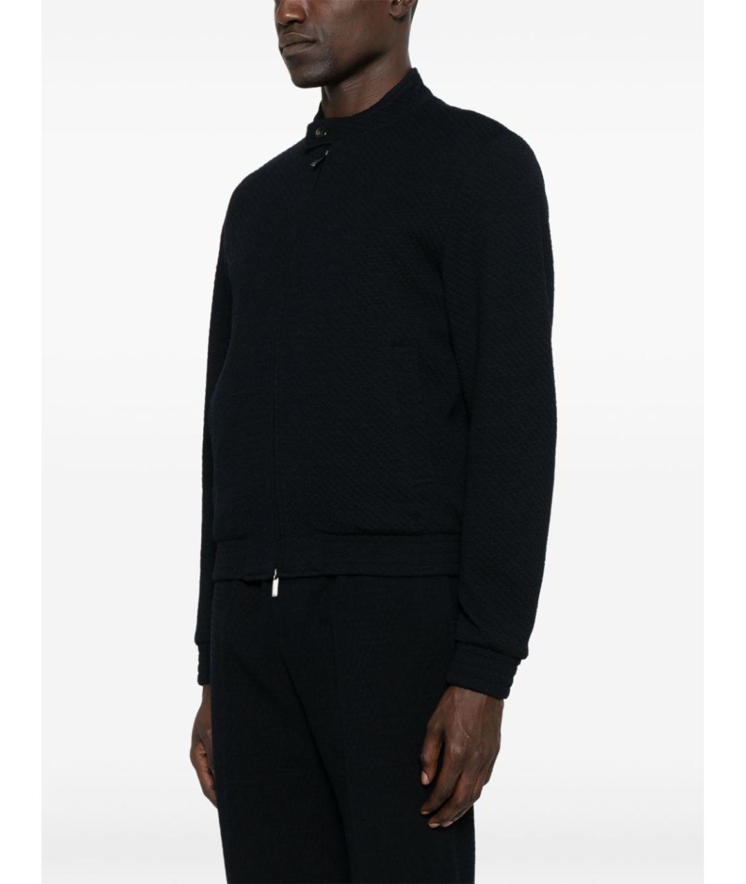 EMPORIO ARMANI Темно-синяя шерстяная куртка, фото 3