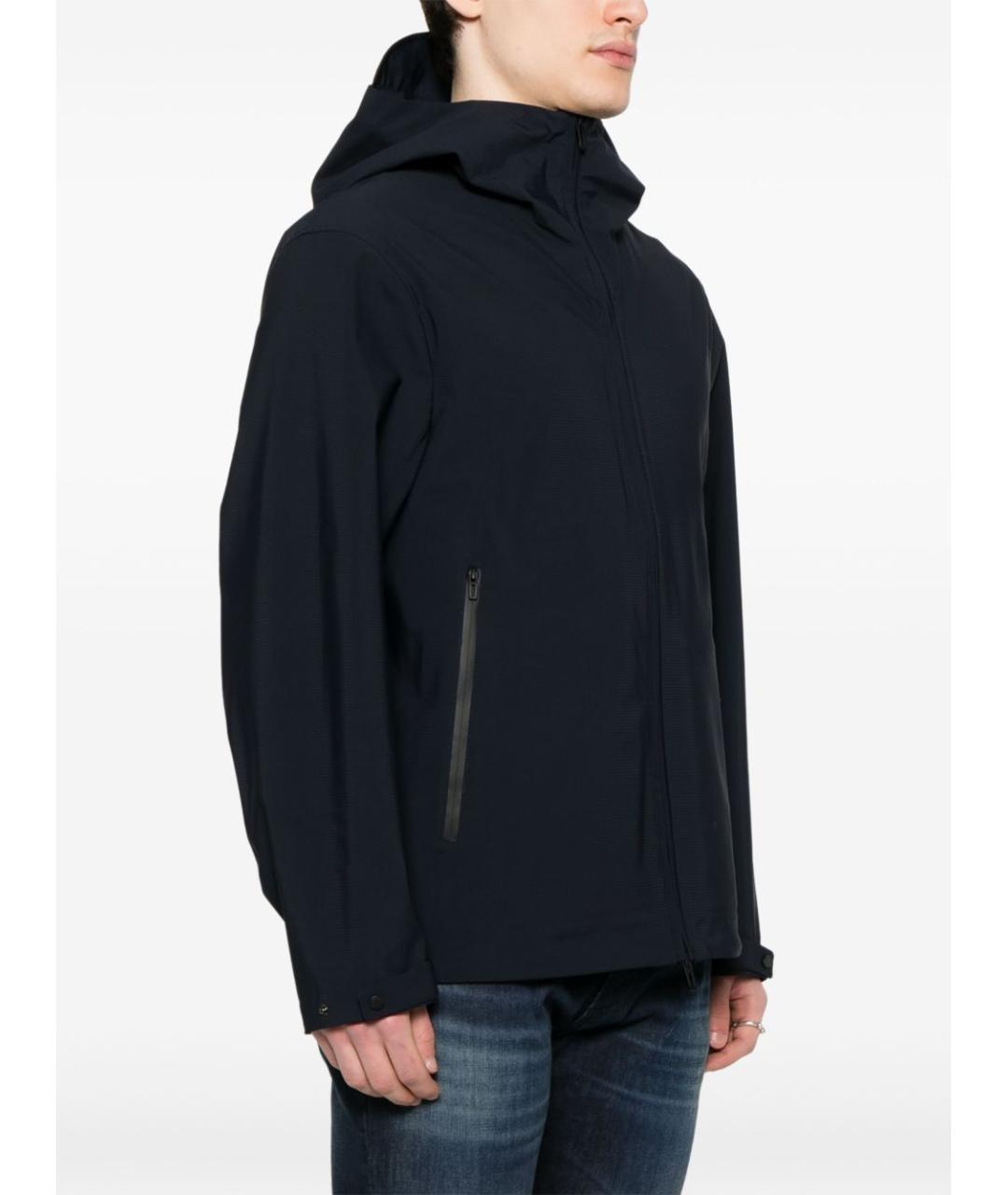 EMPORIO ARMANI Синяя полиамидовая куртка, фото 4