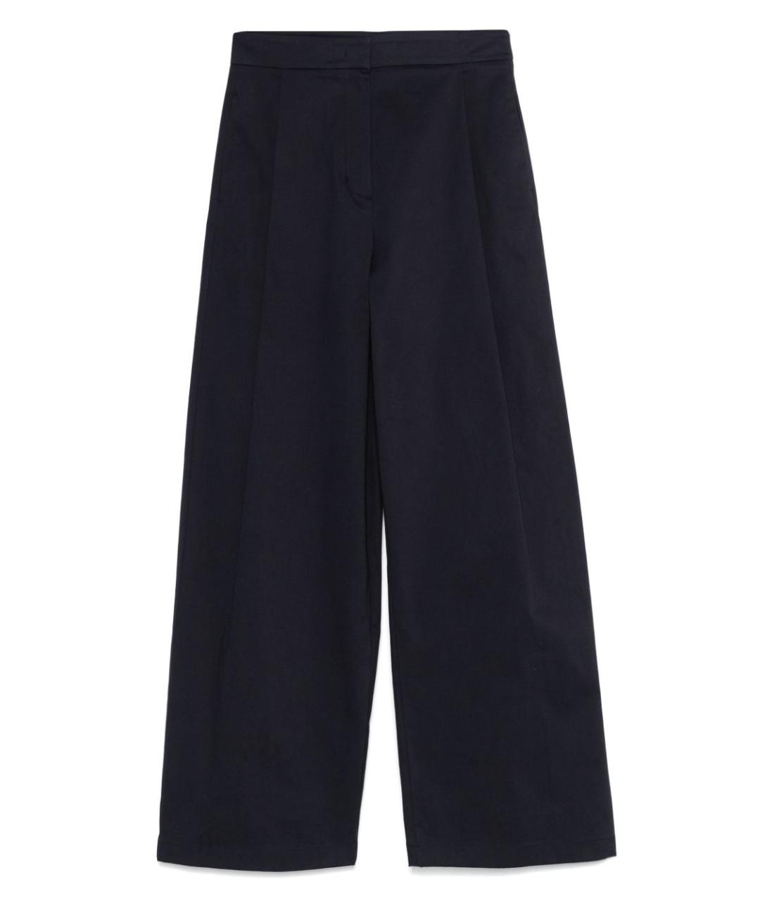 EMPORIO ARMANI Синие хлопковые прямые брюки, фото 1