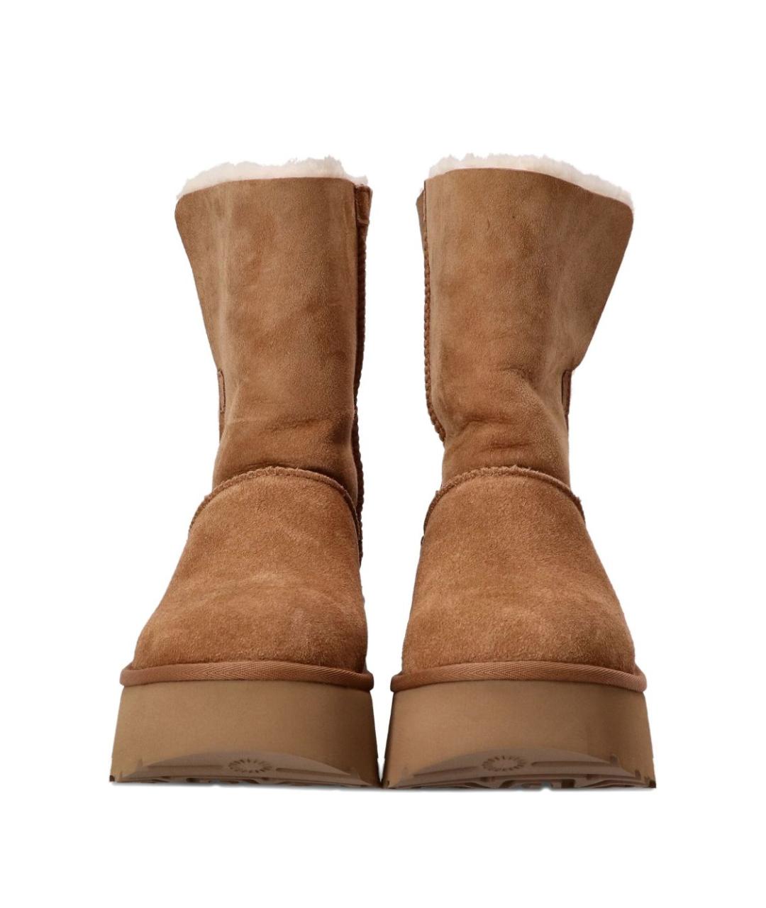 UGG AUSTRALIA Бежевые замшевые сапоги, фото 2