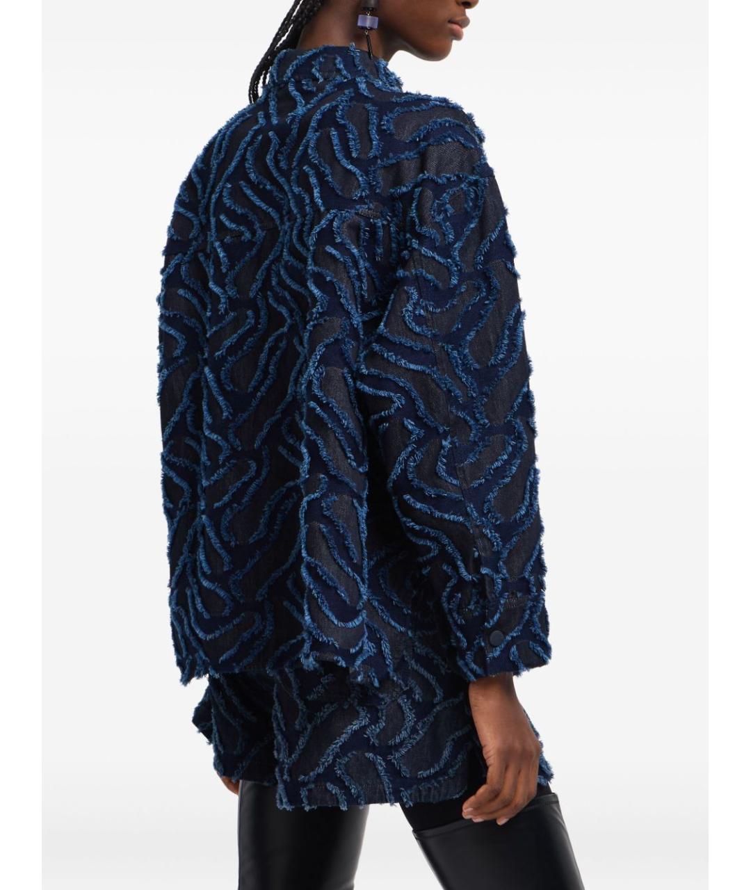 EMPORIO ARMANI Синее хлопковое пальто, фото 4