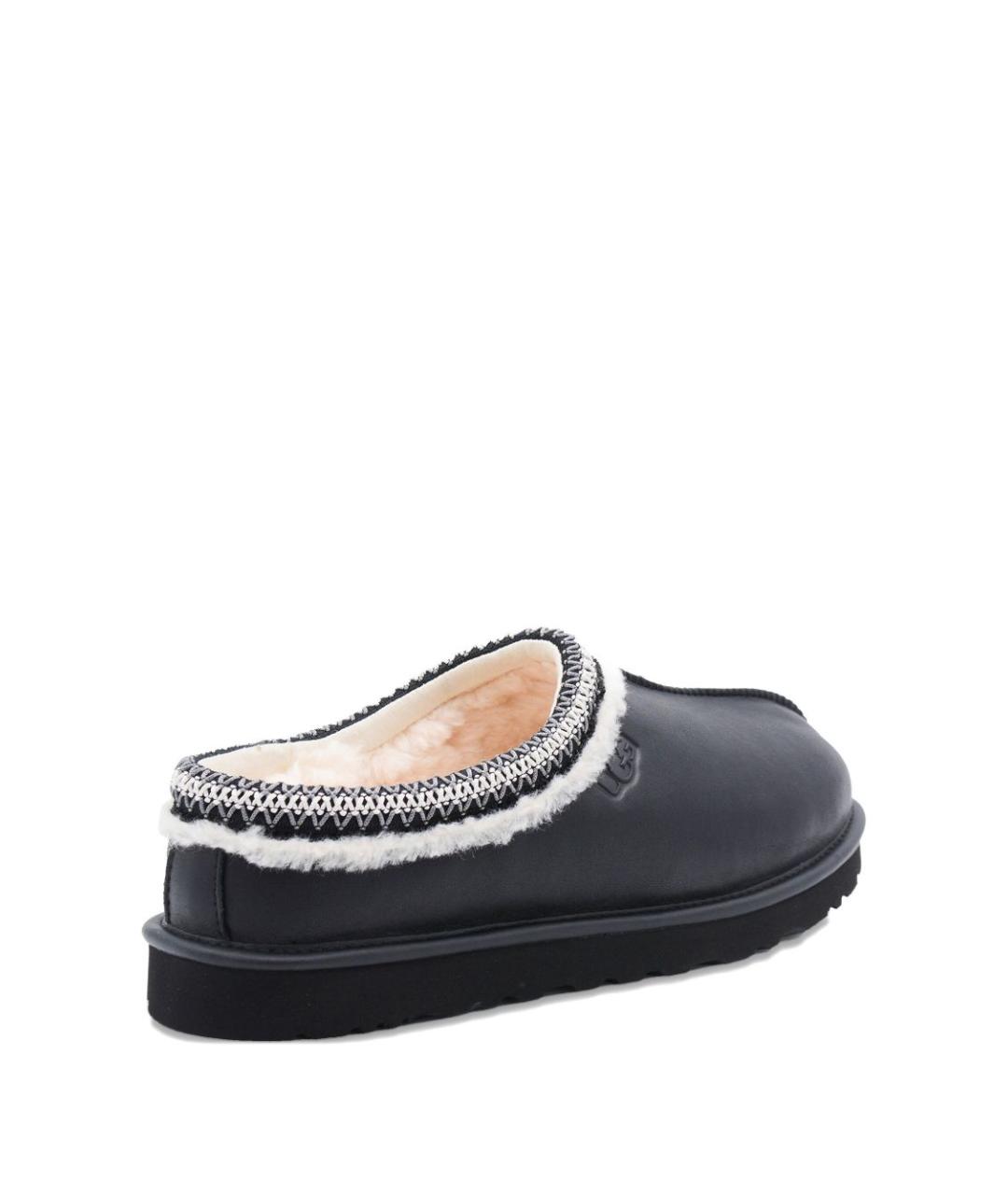 UGG AUSTRALIA Черные кожаные слипоны, фото 4