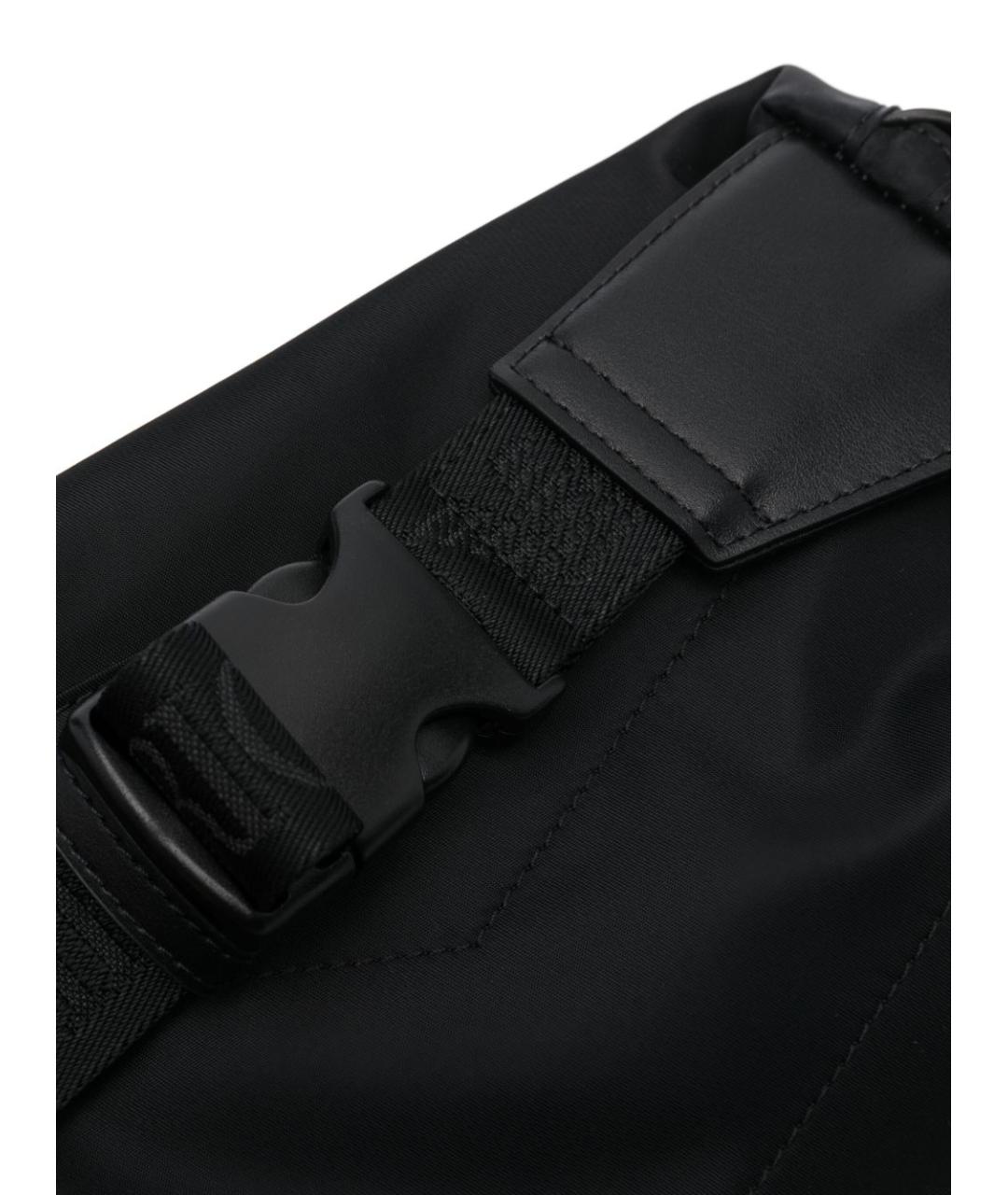EMPORIO ARMANI Черная синтетическая поясная сумка, фото 4