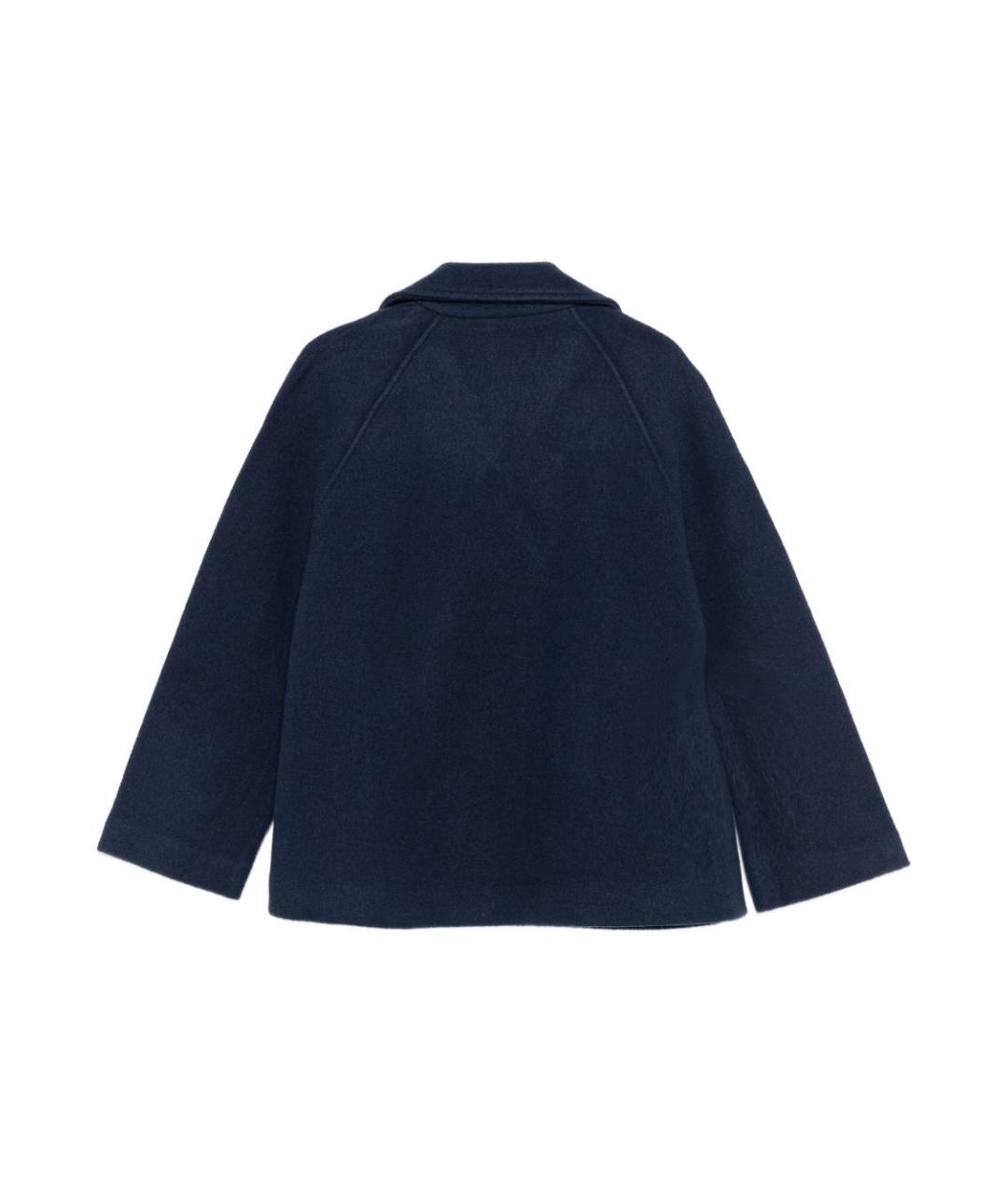 EMPORIO ARMANI Синее шерстяное пальто, фото 2