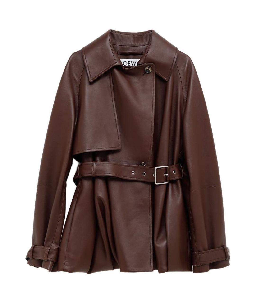 LOEWE Коричневая кожаная куртка, фото 1