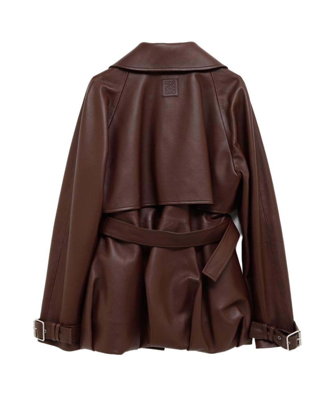 LOEWE Коричневая кожаная куртка, фото 2