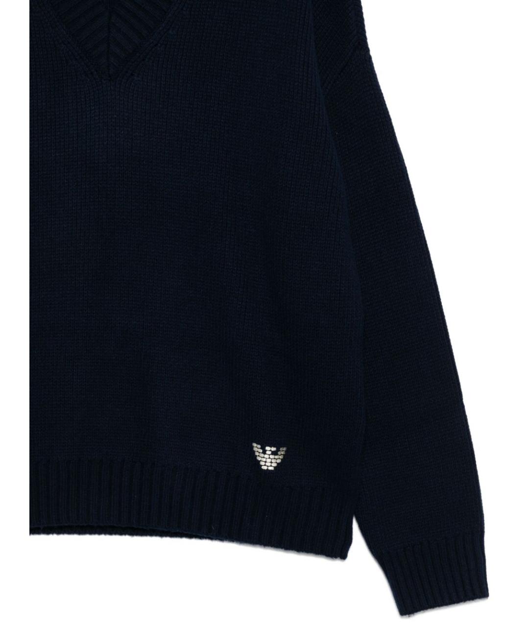 EMPORIO ARMANI Синий джемпер / свитер, фото 2