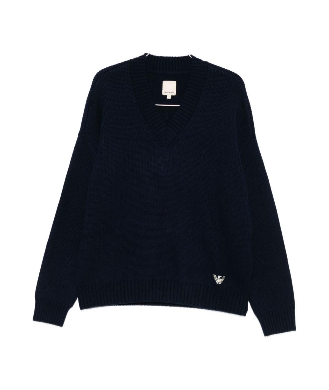 EMPORIO ARMANI Синий джемпер / свитер, фото 1