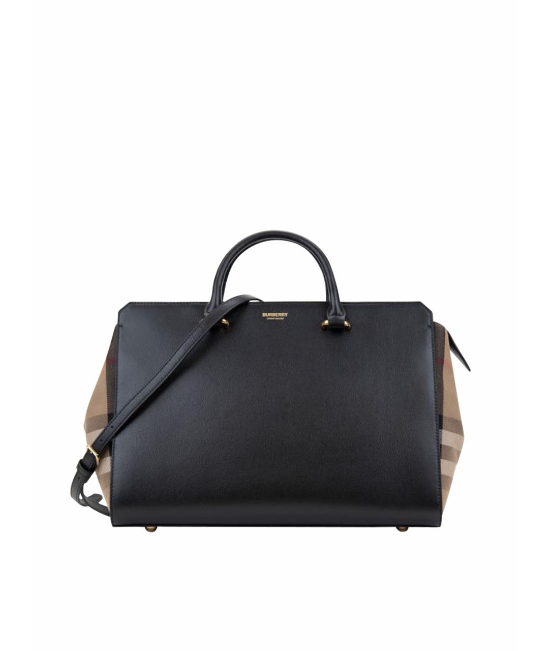 BURBERRY Черная кожаная сумка через плечо, фото 1