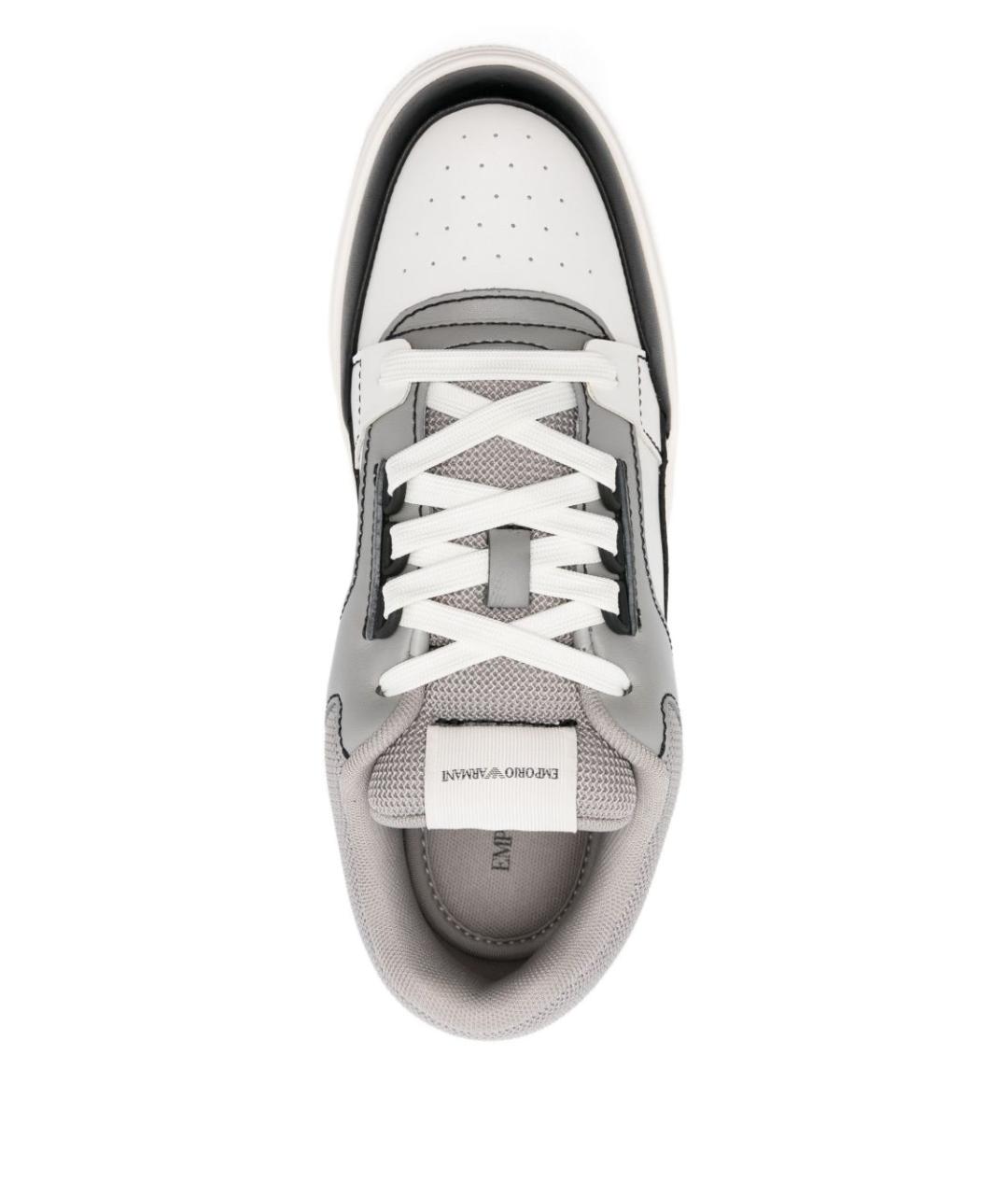 EMPORIO ARMANI Черные кожаные кеды, фото 3