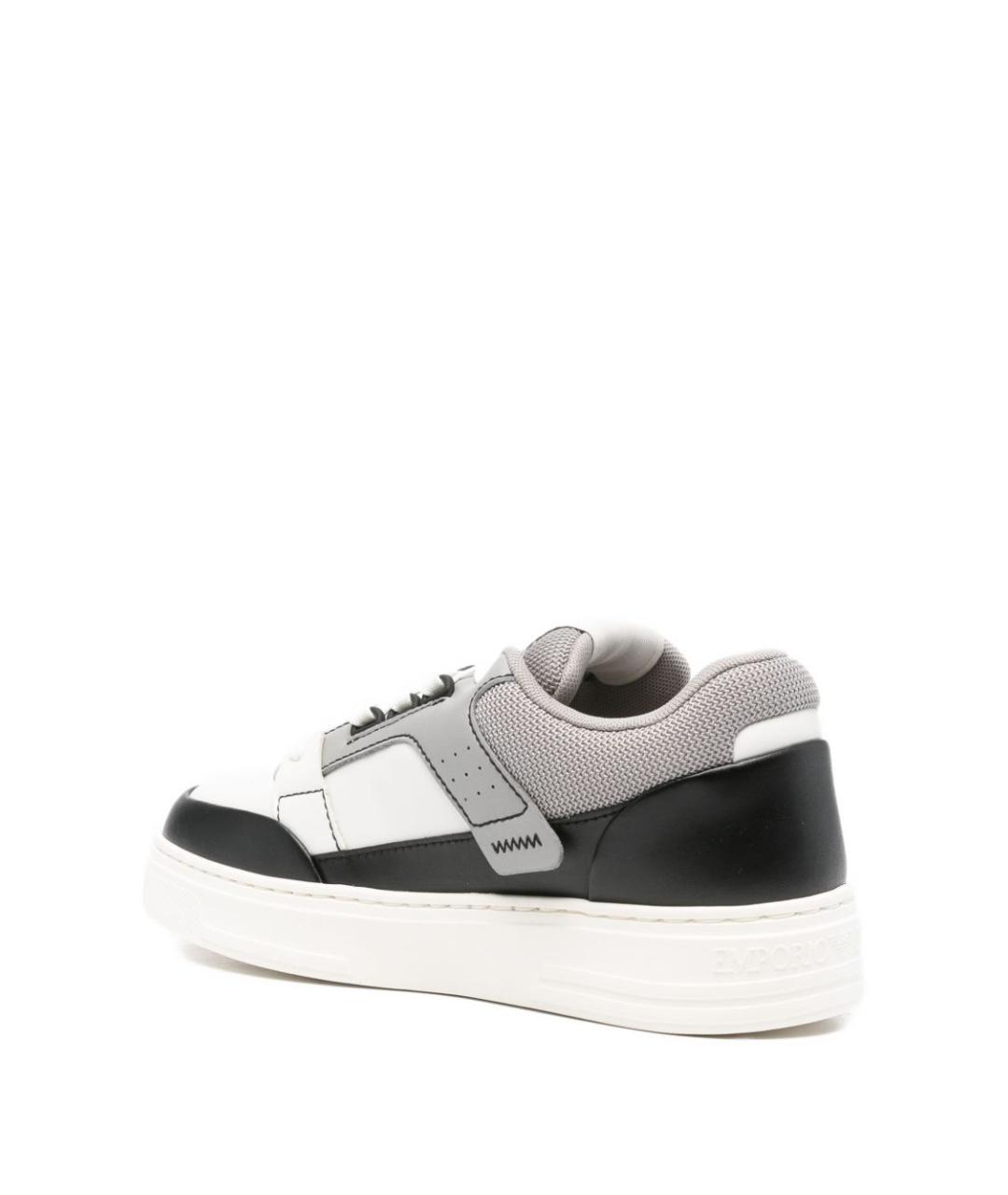EMPORIO ARMANI Черные кожаные кеды, фото 4