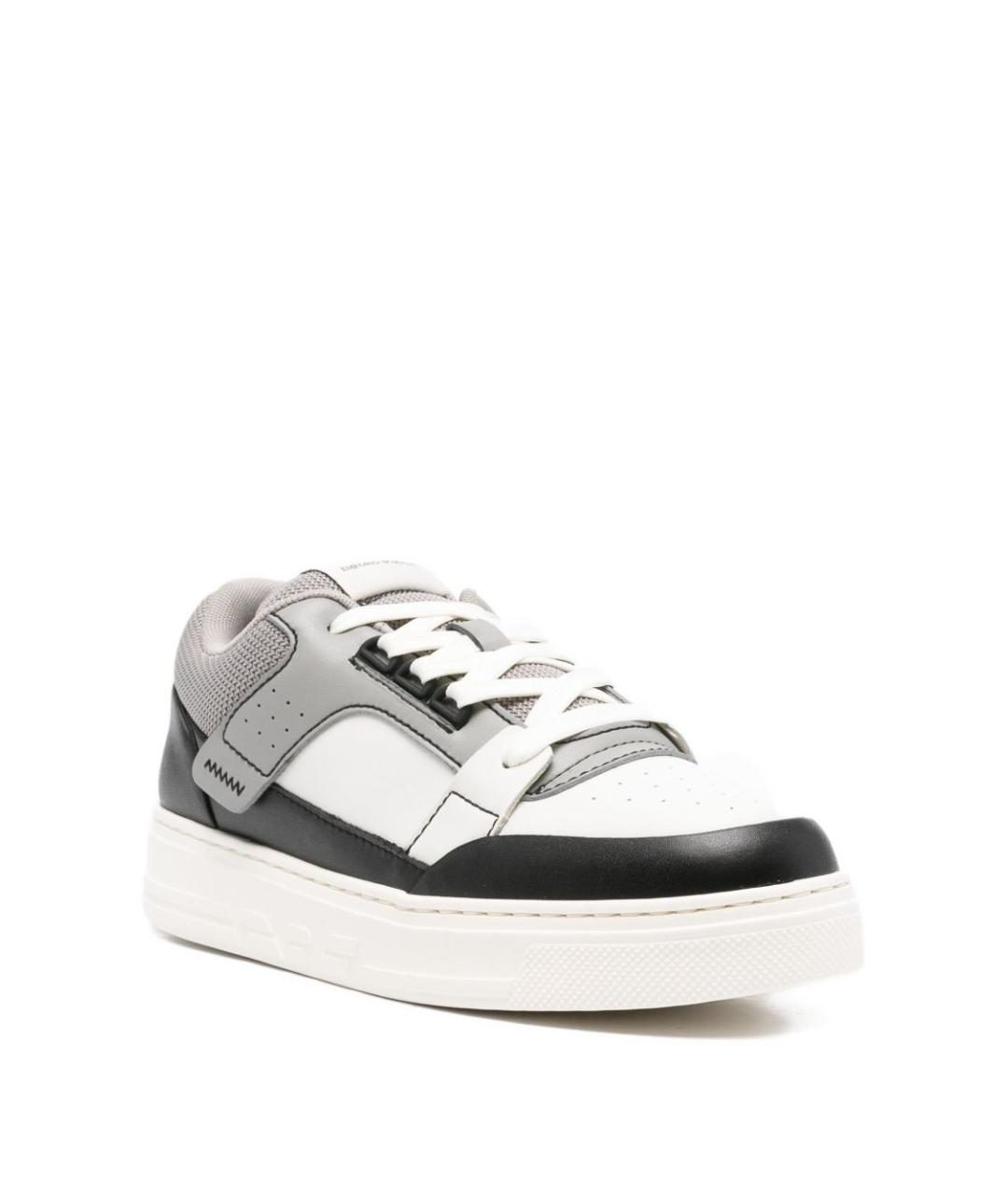 EMPORIO ARMANI Черные кожаные кеды, фото 2