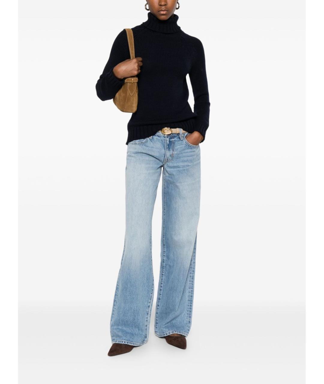 BASE Темно-синий хлопковый джемпер / свитер, фото 2