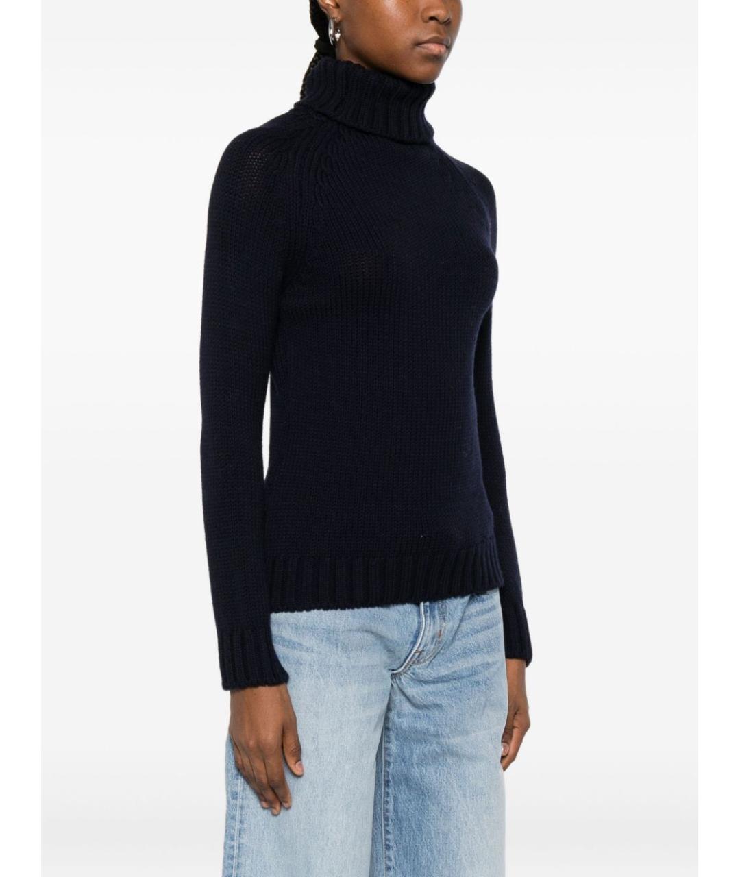 BASE Темно-синий хлопковый джемпер / свитер, фото 3