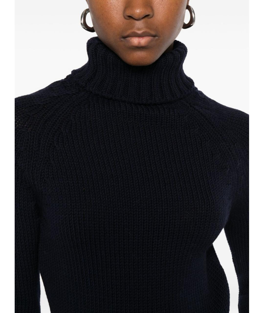 BASE Темно-синий хлопковый джемпер / свитер, фото 5