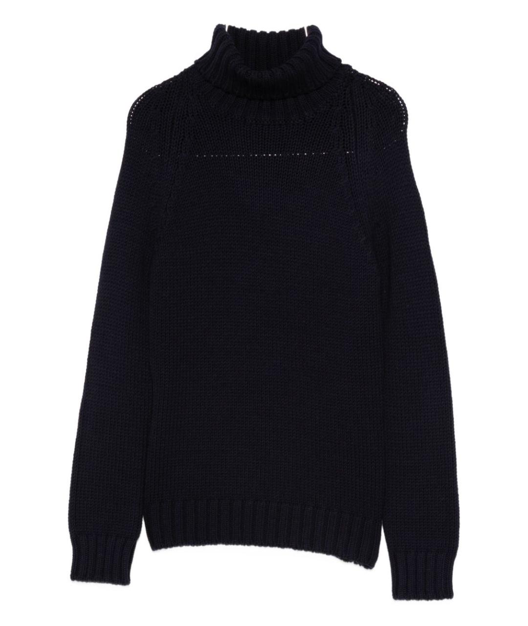 BASE Темно-синий хлопковый джемпер / свитер, фото 1
