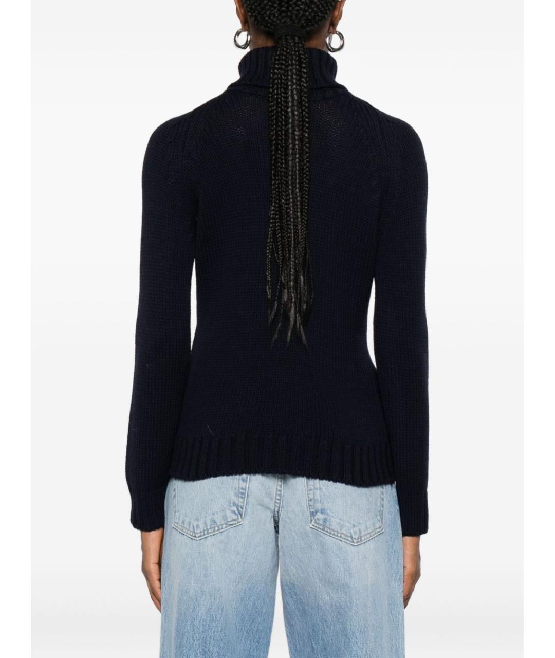 BASE Темно-синий хлопковый джемпер / свитер, фото 4