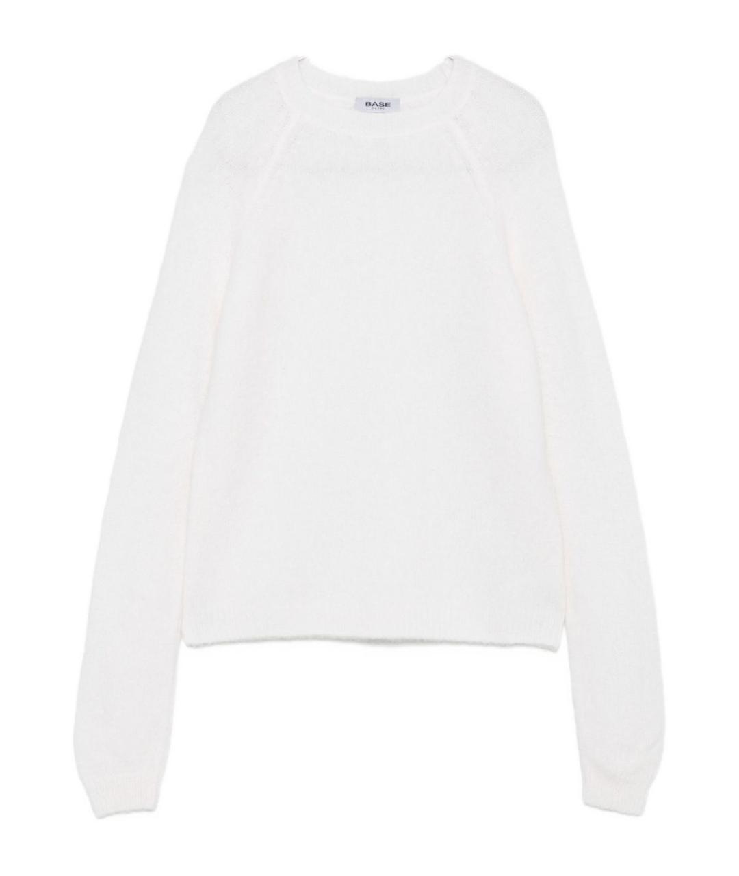BASE Белый шерстяной джемпер / свитер, фото 1