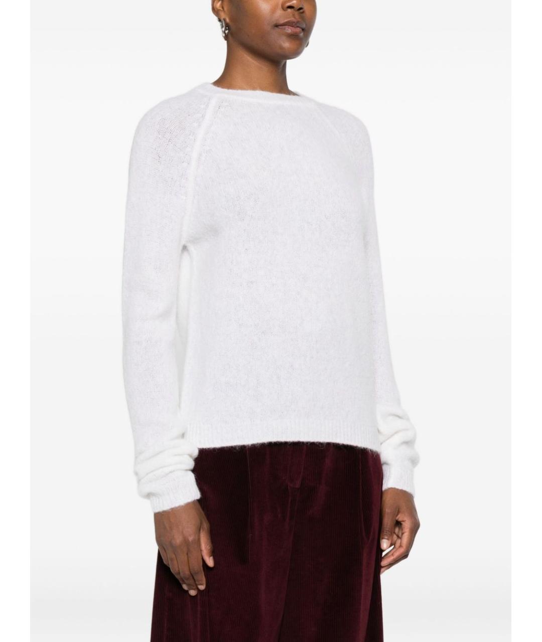 BASE Белый шерстяной джемпер / свитер, фото 4