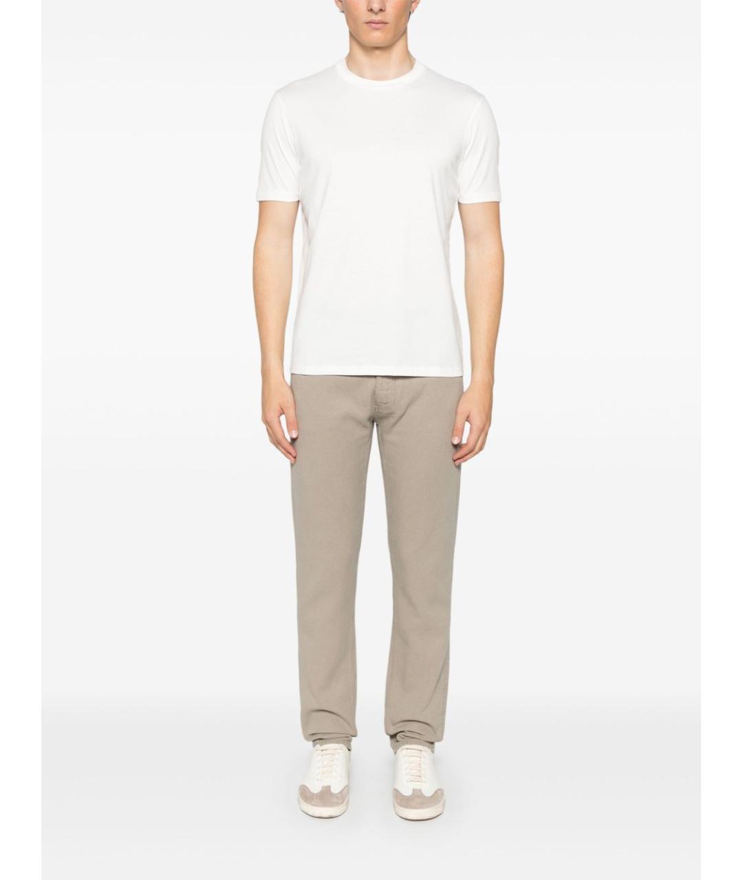 EMPORIO ARMANI Белая хлопковая футболка, фото 4