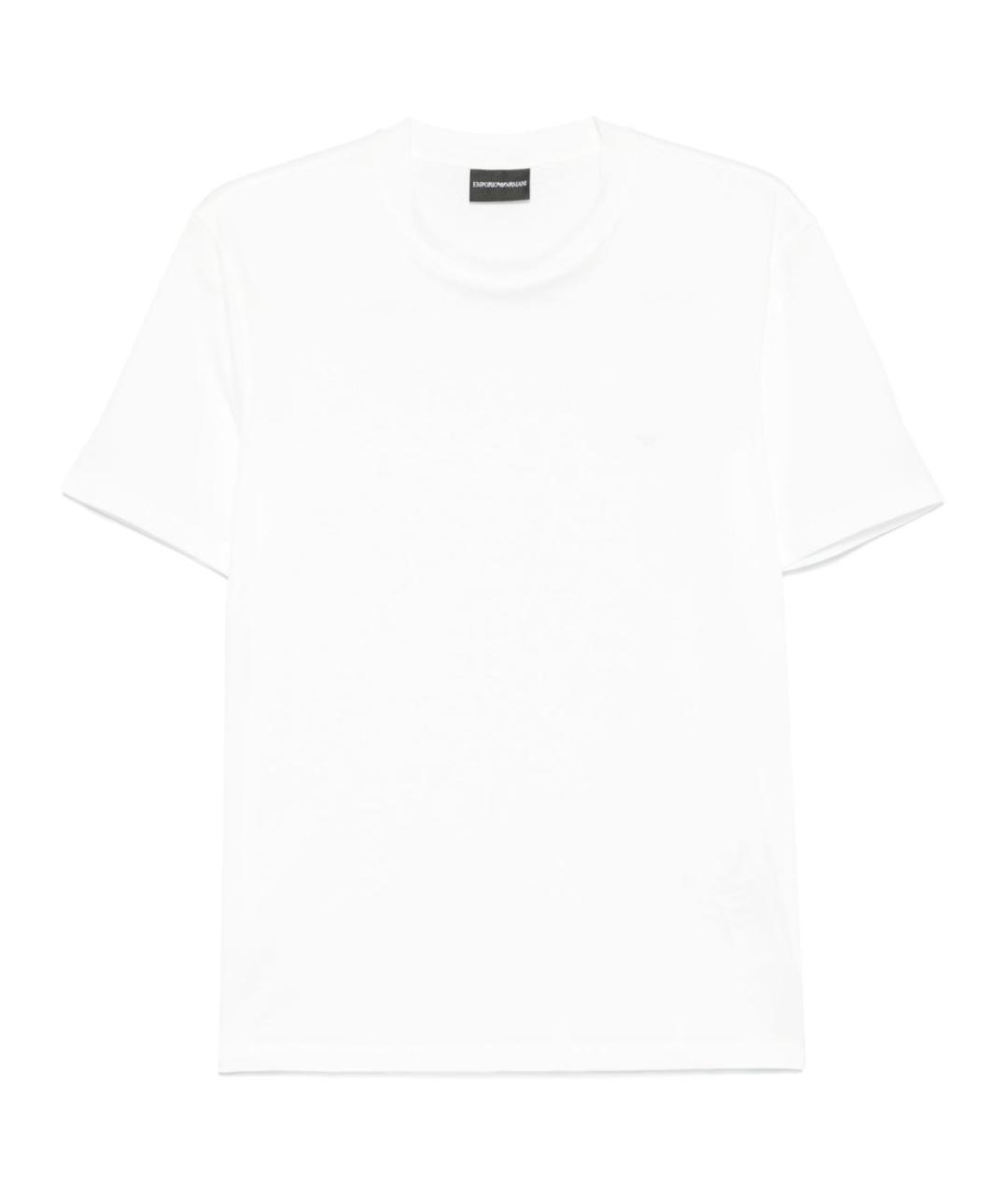 EMPORIO ARMANI Белая хлопковая футболка, фото 1