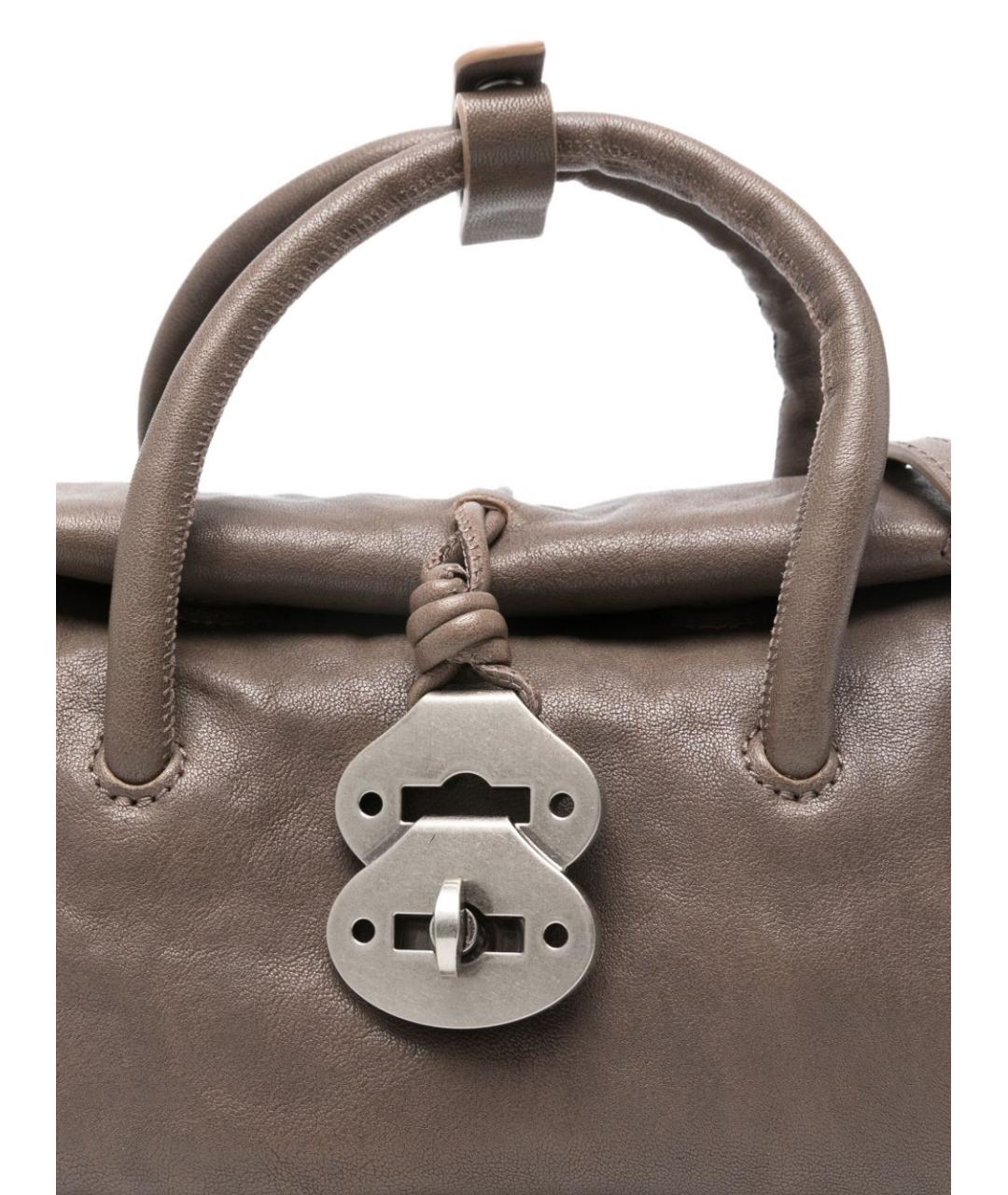 ZANELLATO Серая кожаная сумка тоут, фото 2