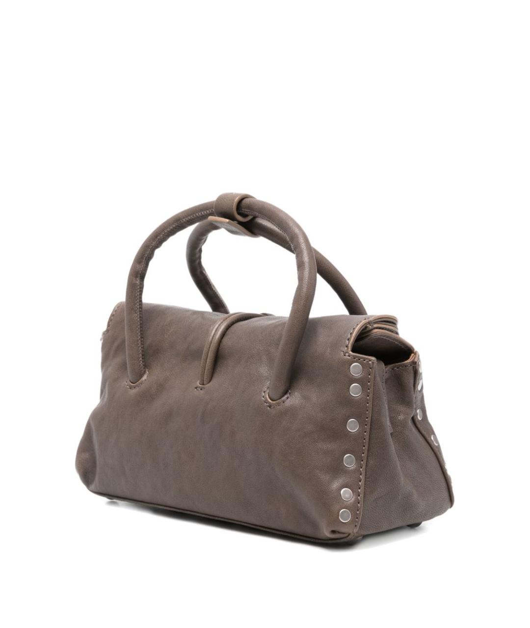 ZANELLATO Серая кожаная сумка тоут, фото 3