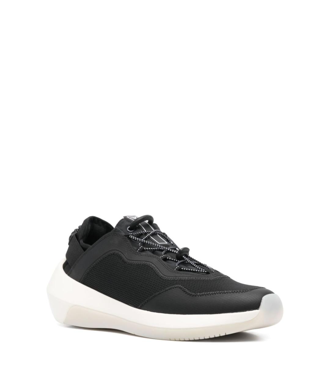 EMPORIO ARMANI Черные синтетические низкие кроссовки / кеды, фото 3