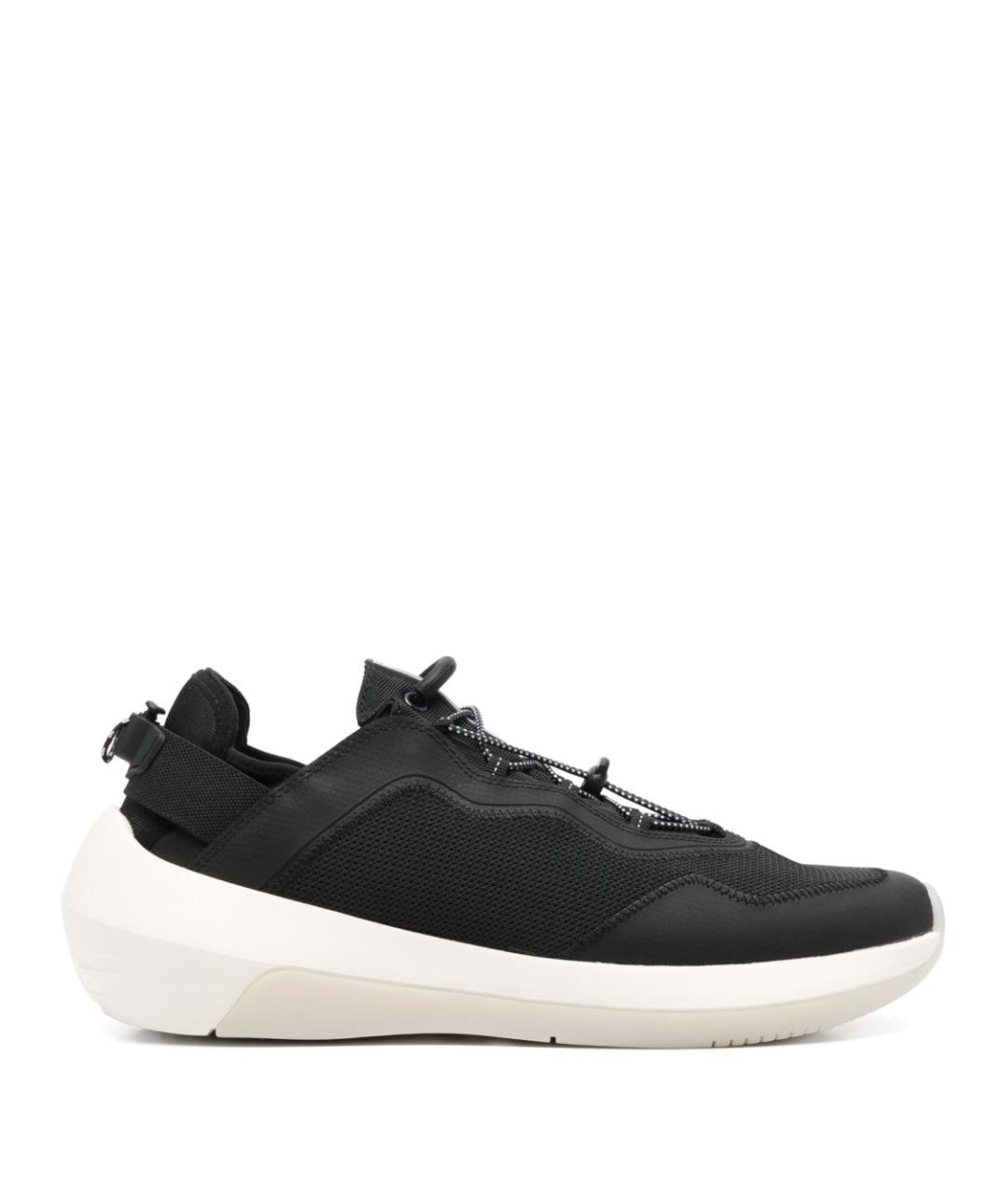 EMPORIO ARMANI Черные синтетические низкие кроссовки / кеды, фото 1