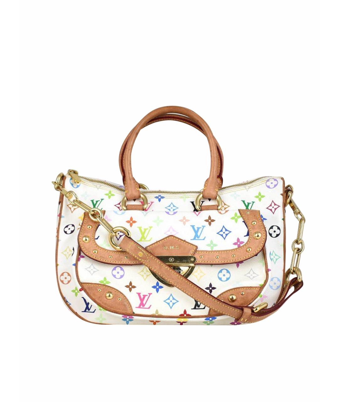 LOUIS VUITTON Белая кожаная сумка с короткими ручками, фото 1