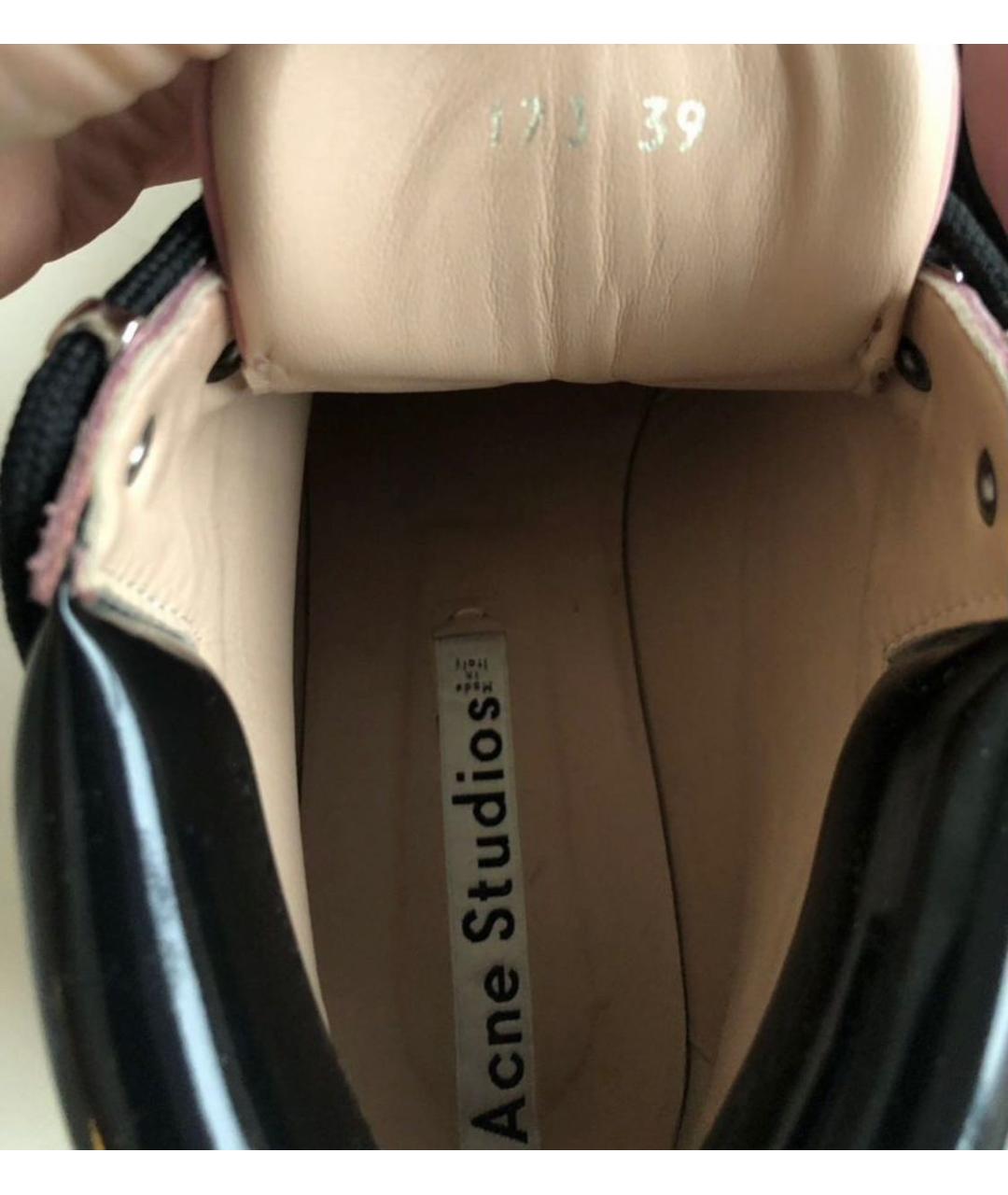ACNE STUDIOS Розовые нубуковые ботинки, фото 6