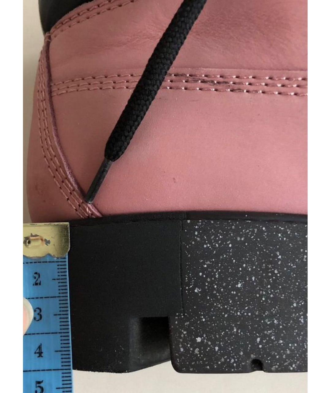 ACNE STUDIOS Розовые нубуковые ботинки, фото 8