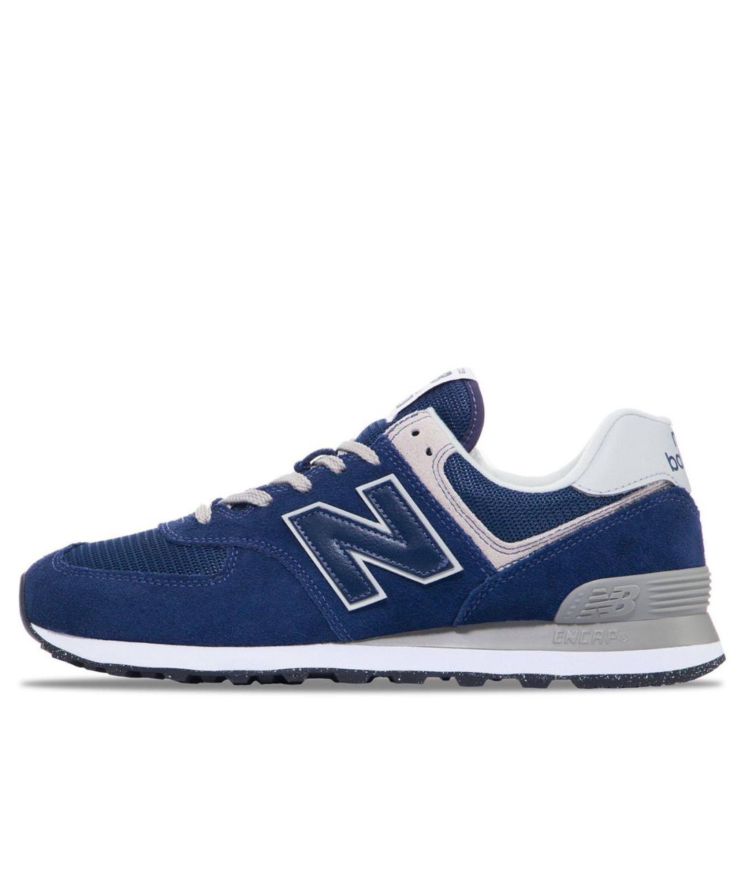 NEW BALANCE Темно-синие замшевые низкие кроссовки / кеды, фото 5