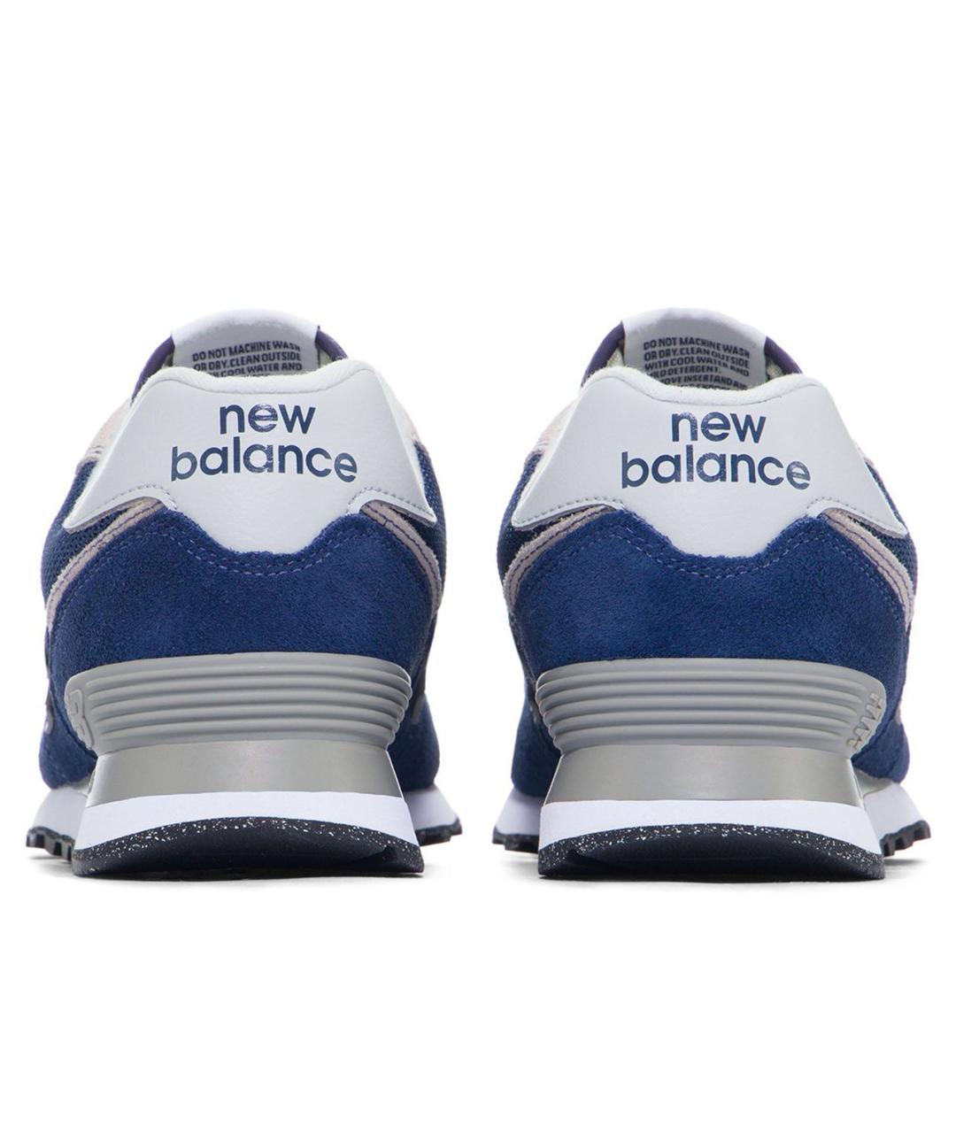 NEW BALANCE Темно-синие замшевые низкие кроссовки / кеды, фото 3