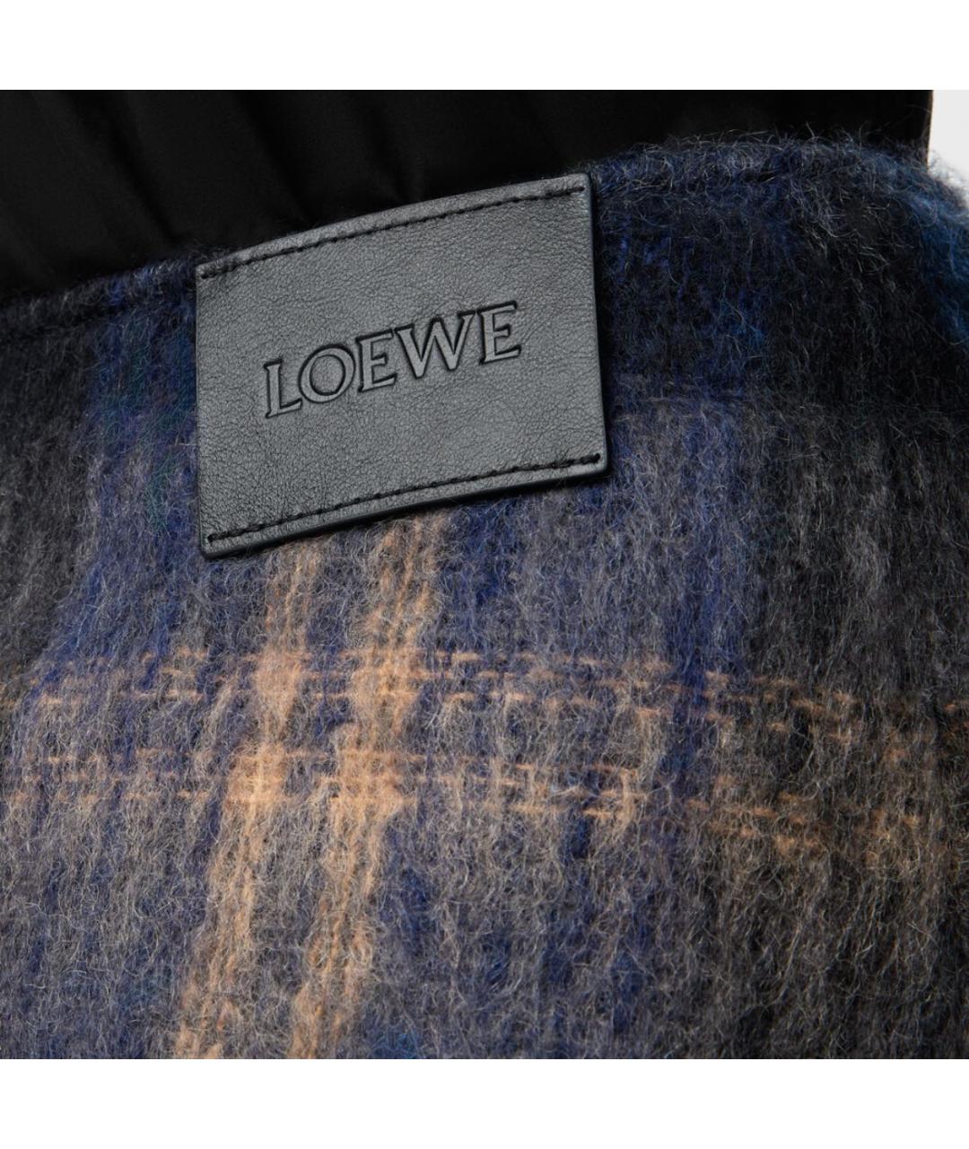LOEWE Синяя шерстяная юбка мини, фото 4
