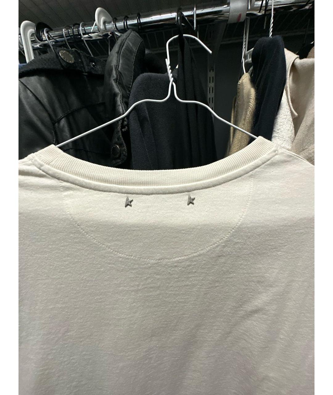 GOLDEN GOOSE DELUXE BRAND Бежевая хлопковая футболка, фото 6