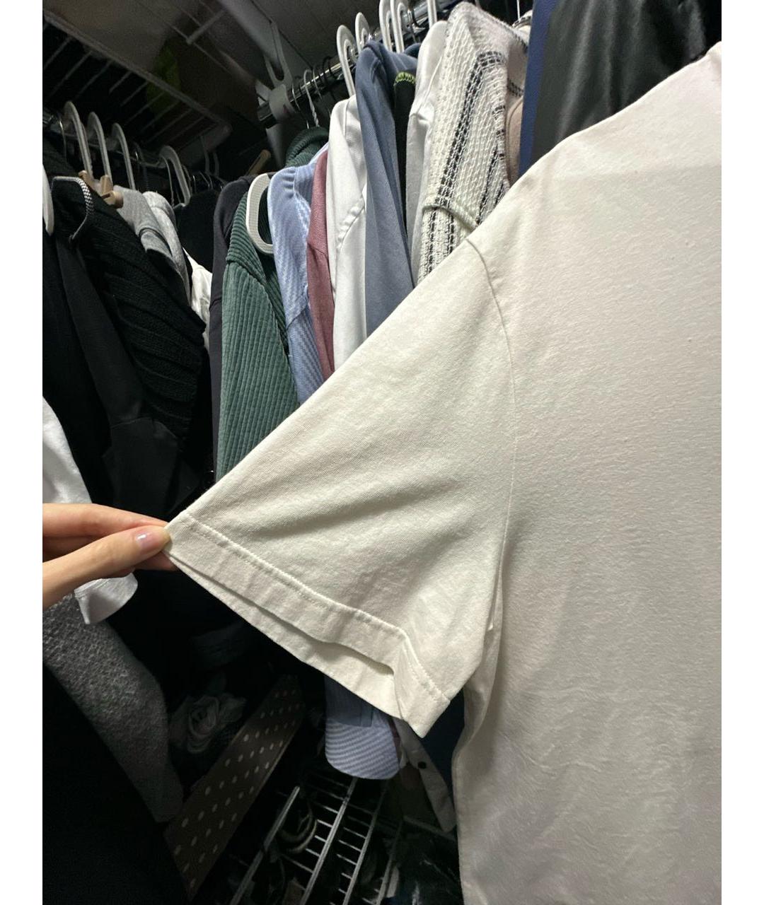GOLDEN GOOSE DELUXE BRAND Бежевая хлопковая футболка, фото 5
